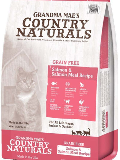 Grandma Mae's Country Naturals Grain Free Dry Cat Food Salmon 6lb