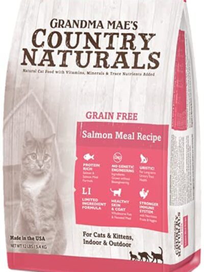 Grandma Mae's Country Naturals Grain Free Dry Cat Food Salmon 18ea/9 oz