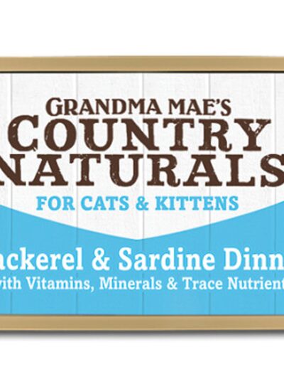 Grandma Mae's Country Naturals Grain Free Wet Cat Food Mackerel & Sardine 5.5oz 24pk