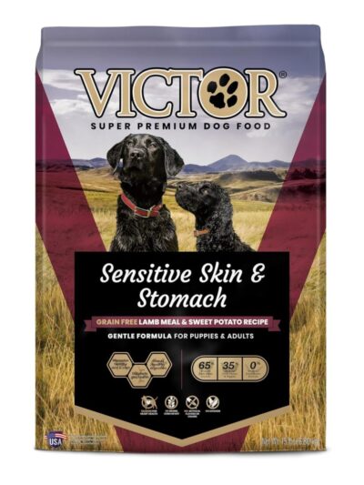 Victor Super Premium Dog Food Sensitive Skin & Stomach Grain Free Lamb & Sweet Potato, 1ea/15 lb