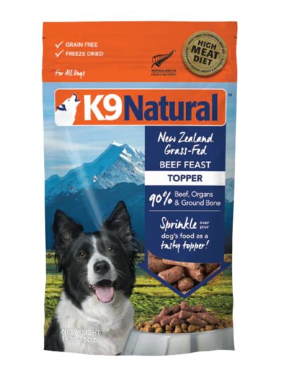 K9 Natural Dog Freeze-Dried Beef Topper 5oz.