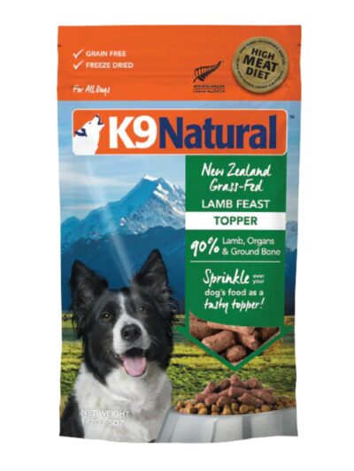 K9 Natural Dog Freeze-Dried Lamb Topper 5oz.