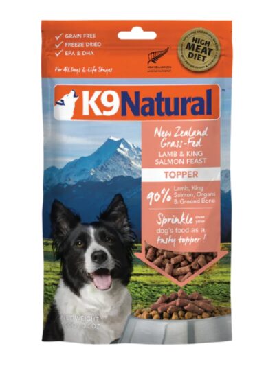 K9 Natural Dog Freeze-Dried Topper Lamb & Salmon Topper 3.5oz.