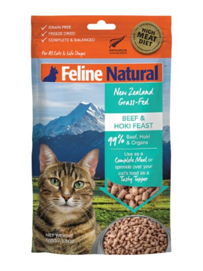 Feline Natural Cat Freeze-Dried Beef & Hoki Topper 3.5oz.