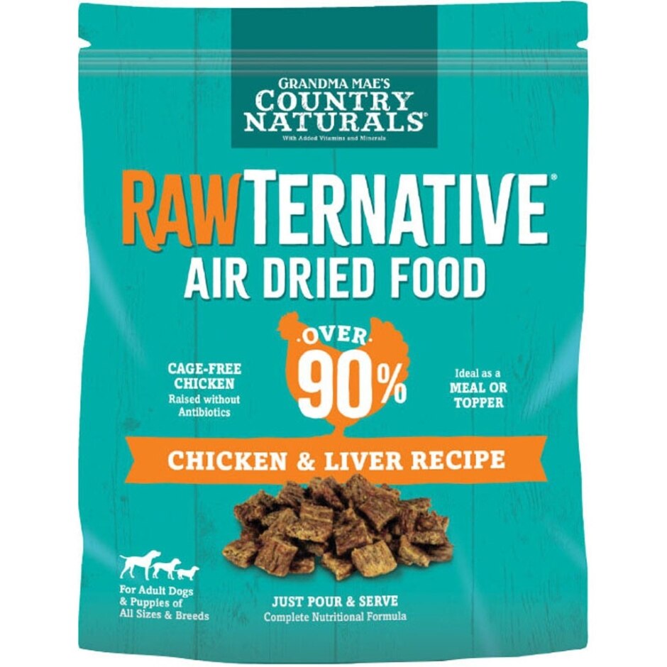 Grandma Mae's Country Naturals RawTernative Air Dried Dry Dog Food Chicken & Liver 3lb