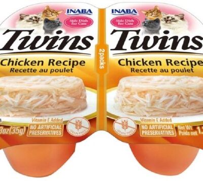 Inaba Twins Side Dish For Cats Chicken 1.23oz. 2 Pk (Case of 6)